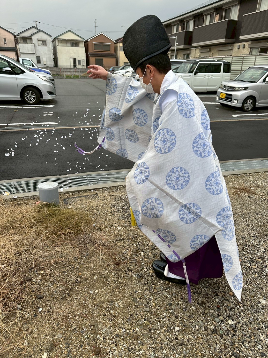 堺市M様邸　地鎮祭を執り行いました。