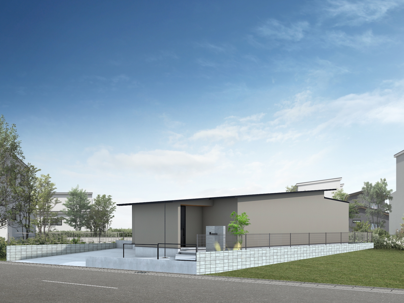 【完成見学会】住宅街のど真ん中に建つ平屋なのに完全カーテンレスが実現した中庭がある家