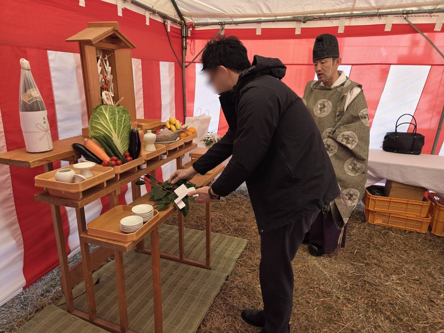 「いよいよ始まる！」そんな実感がわく地鎮祭。